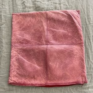 Set of 3 Red Leather Pottery Barn Pillows